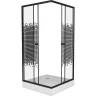 Душевой уголок Niagara Eco 90х90 NG-009-14Q Black профиль Черный стекло с рисунком