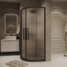 Душевой уголок Grossman Cosmo 90х90 301.K33.02.9090.21.02 профиль Черный матовый стекло шиншилла