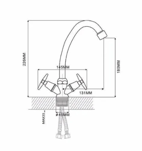 Смеситель для кухни Ekko E42020-1 Хром