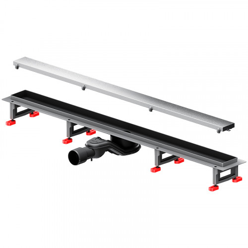 Душевой лоток AM.PM MasterFlow 90 W01SC-U11-090-04SB с решеткой Хром матовый / под плитку Tile