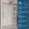 Душевая дверь BelBagno Marino 2 140 MARINO-2-BF-1-140-C-GM профиль Оружейная сталь стекло прозрачное