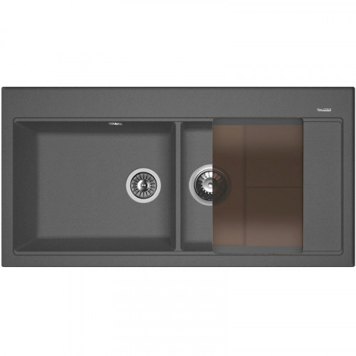 Кухонная мойка Florentina Россана-1000 20.335.E1000.302 Антрацит искусственный камень (литьевой мрамор) встраиваемый