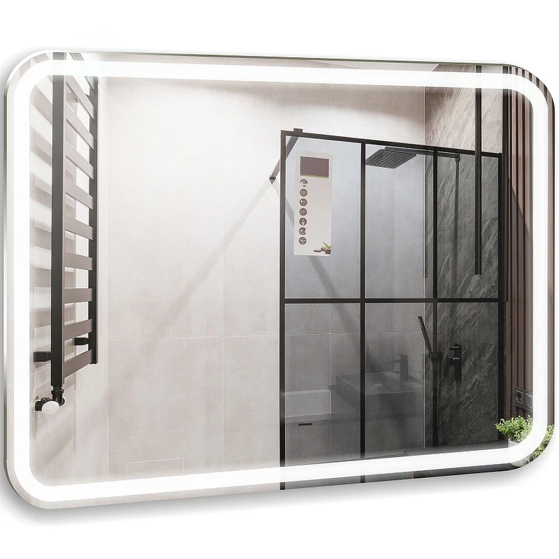 Зеркало Silver Mirrors Стив Neo 80 LED-00002913 с подсветкой с бесконтактным выключателем стекло