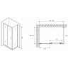Душевой уголок Abber Schwarzer Diamant 140x70 AG301405-S705 профиль Хром стекло прозрачное