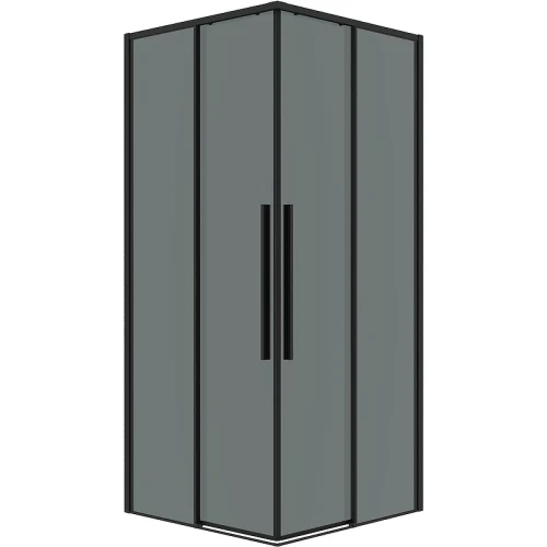 Душевой уголок Grossman Galaxy 90х90 300.K33.01.9090.21.10 профиль Черный матовый стекло тонированное
