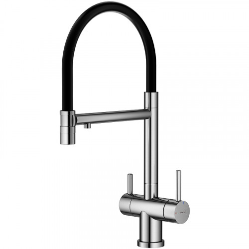 Смеситель для кухни Splenka S70.63.05 Сатин Черный латунь