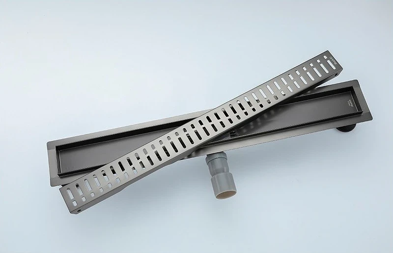 Душевой лоток Gappo G86007-39 с решеткой Оружейная сталь