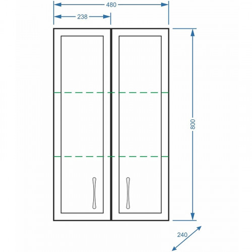 Подвесной шкаф Stella Polar Концепт 48 SP-00000139 Белый
