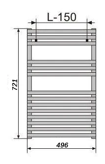 Водяной полотенцесушитель Zehnder Forma Spa LF-070-050 Белый
