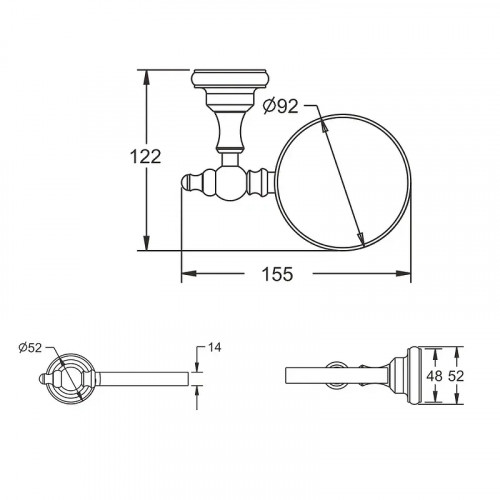 Ершик для унитаза Rose RG11Q RG1100Q цвет Бронза