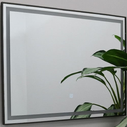 Зеркало Fixsen Led 100х80 FX-2100F с подсветкой Графит с сенсорным выключателем и диммером