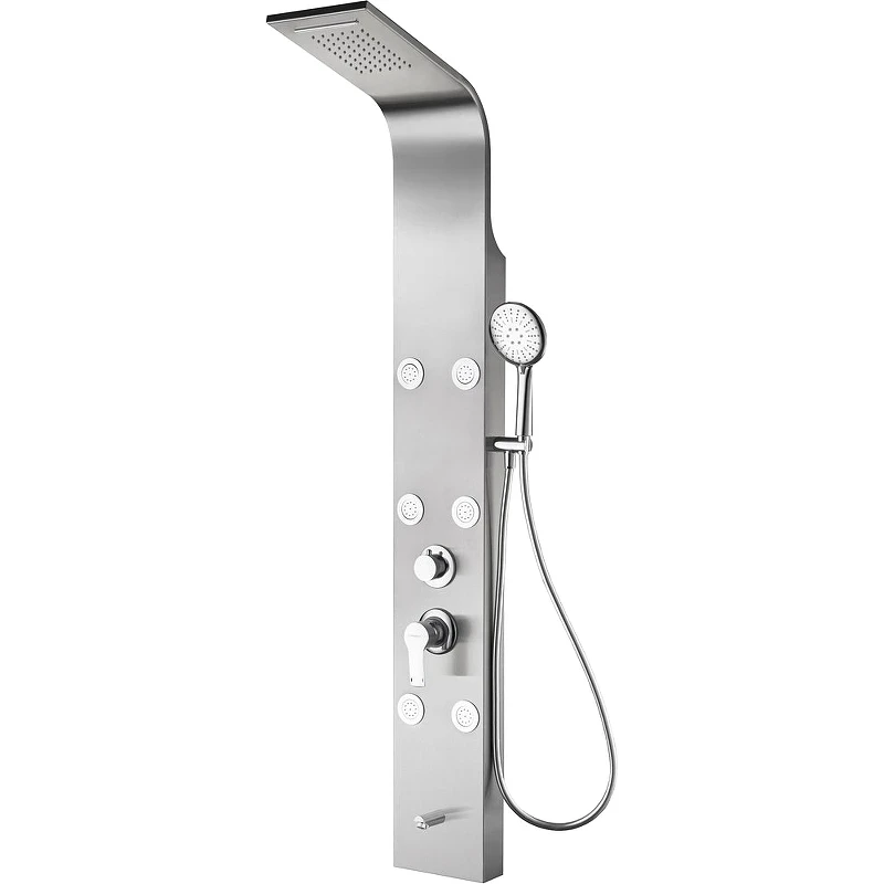 Душевая панель Aquanet Galaxy Matt AP40-02 237437 Хром матовый алюминий на стену