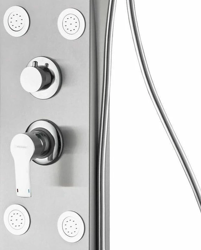 Душевая панель Aquanet Galaxy Matt AP40-02 237437 Хром матовый алюминий на стену