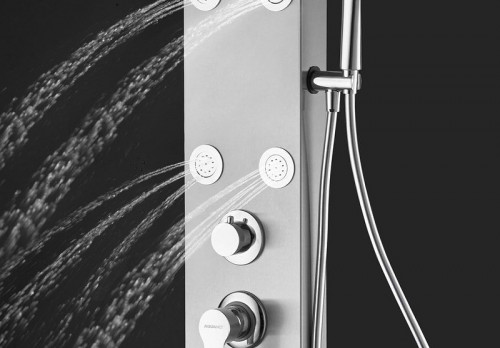 Душевая панель Aquanet Galaxy Matt AP40-02 237437 Хром матовый алюминий на стену