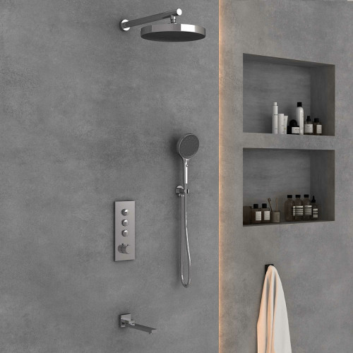 Душевая система Vincea Inspire VSFW-433TI2CH с термостатом Хром латунь встраиваемый