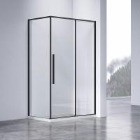 Душевой уголок Vincea Slim-N 140x90 VSR-4SN9014CLB профиль Черный стекло прозрачное