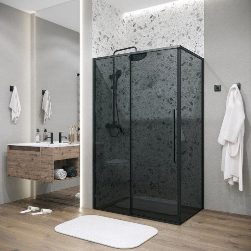 Душевой уголок Grossman Galaxy 140x100 120.K33.01.1410.21.10 профиль Черный матовый стекло тонированное