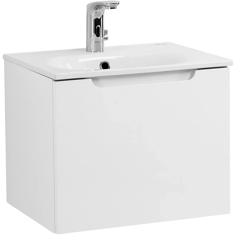Тумба под раковину BelBagno Etna 60 ETNA-600-1C-SO-BL-P подвесная Bianco Lucido МДФ / ЛДСП