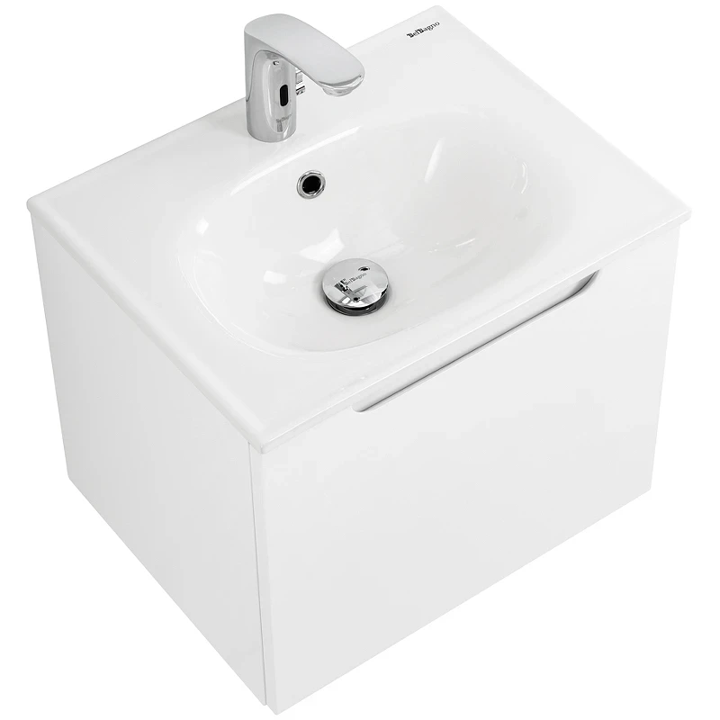 Тумба под раковину BelBagno Etna 60 ETNA-600-1C-SO-BL-P подвесная Bianco Lucido МДФ / ЛДСП