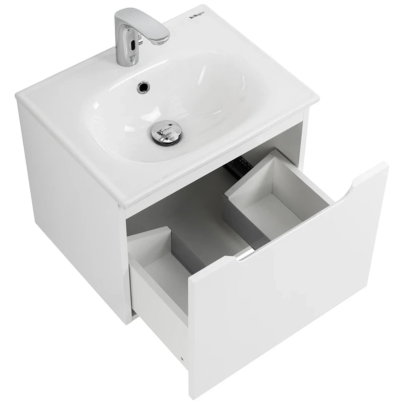 Тумба под раковину BelBagno Etna 60 ETNA-600-1C-SO-BL-P подвесная Bianco Lucido МДФ / ЛДСП