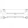 Стеклянная полка WasserKRAFT Ammer K-7044 Хром матовый