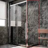Душевая стенка Veconi Premium Trento SP-30CH 90 SP30-CH-90-01-C4 профиль Хром стекло прозрачное