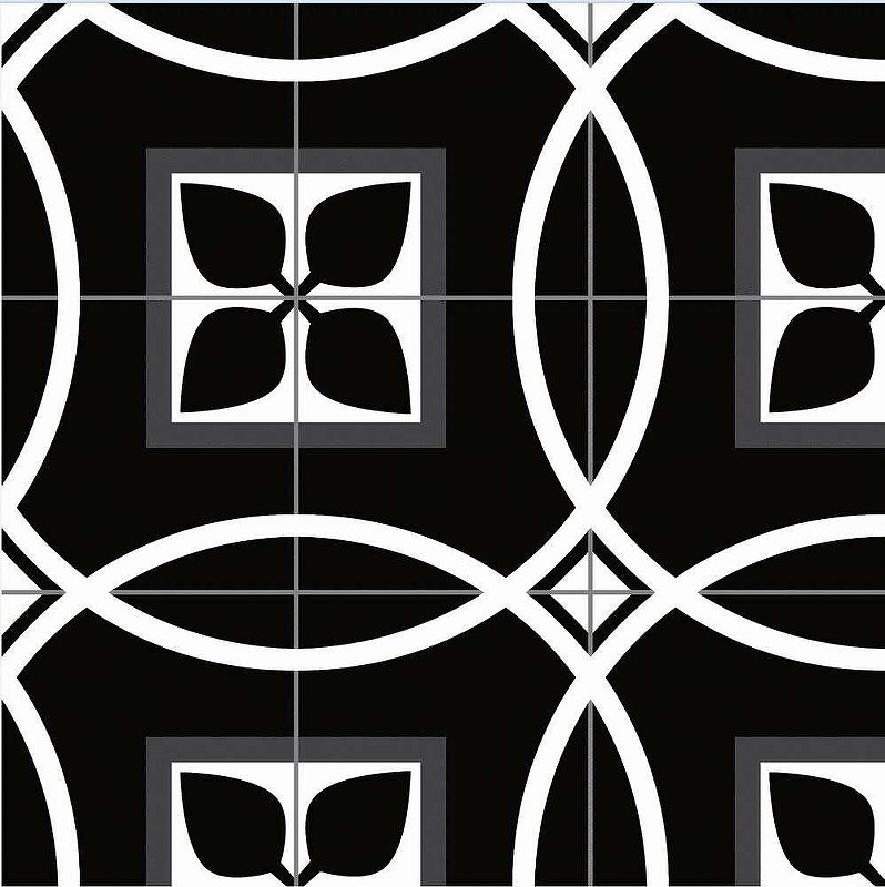 Керамогранит Staro 60х60 черный, белый для кухни Индия