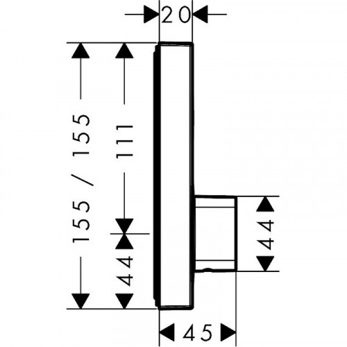 Смеситель для душа Hansgrohe ShowerSelect 15767000 Хром латунь встраиваемый