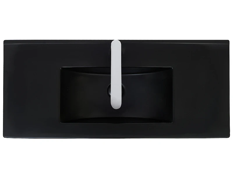 Раковина WeltWasser Deilbach 7517 80 MT-BL 10000005573 Черная матовая фаянс полувстраиваемая