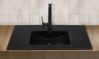 Раковина WeltWasser Deilbach 7517 80 MT-BL 10000005573 Черная матовая фаянс полувстраиваемая
