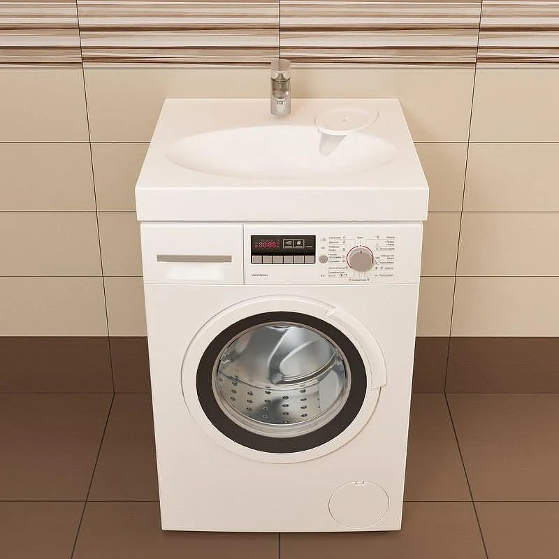 Раковина Azario Elegance 59.2 CS00078300 на стиральную машину цвет Белый