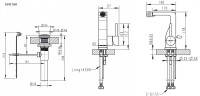 Смеситель для биде Bravat Arc F36061K-ENG Черный матовый латунь