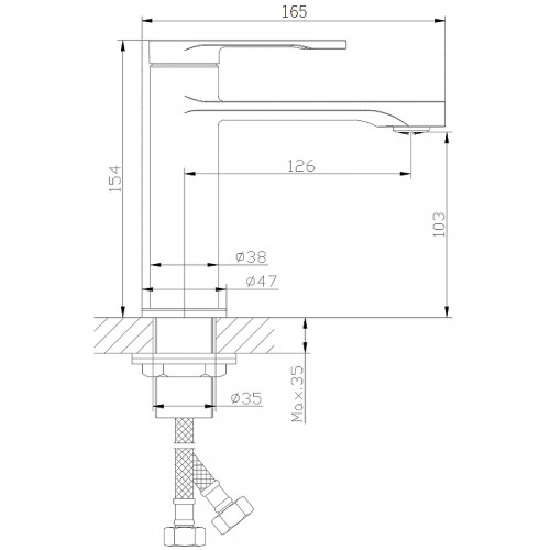 Смеситель для раковины Orange Vesper M10-021cr Хром латунь