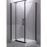 Душевой уголок Esbano ESR-7190B 100x80 ESUGR7190B профиль Черный матовый стекло прозрачное