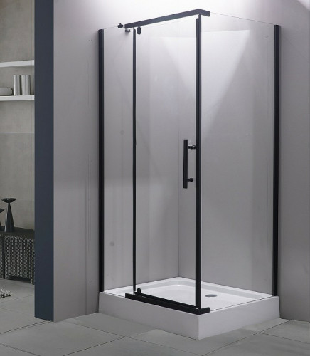 Душевой уголок Esbano ESR-7190B 100x80 ESUGR7190B профиль Черный матовый стекло прозрачное