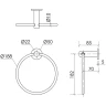 Кольцо для полотенец Sancos Base SC9029MB Черное матовое