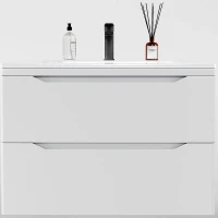 Тумба под раковину Style Line Марелла 80 Люкс Plus СС-00002410 подвесная Белый матовый антискрейтч МДФ / ЛДСП