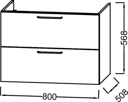Тумба под раковину Jacob Delafon Odeon Rive Gauche 80 EB2522-R5-E10 цвет Бежевый