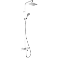 Душевая система Hansgrohe Vernis Shape Showerpipe 26284000 с термостатом Хром латунь на стену