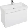 Комплект мебели для ванной Aquanet Йорк 85 203644 подвесной Белый глянец МДФ / ЛДСП