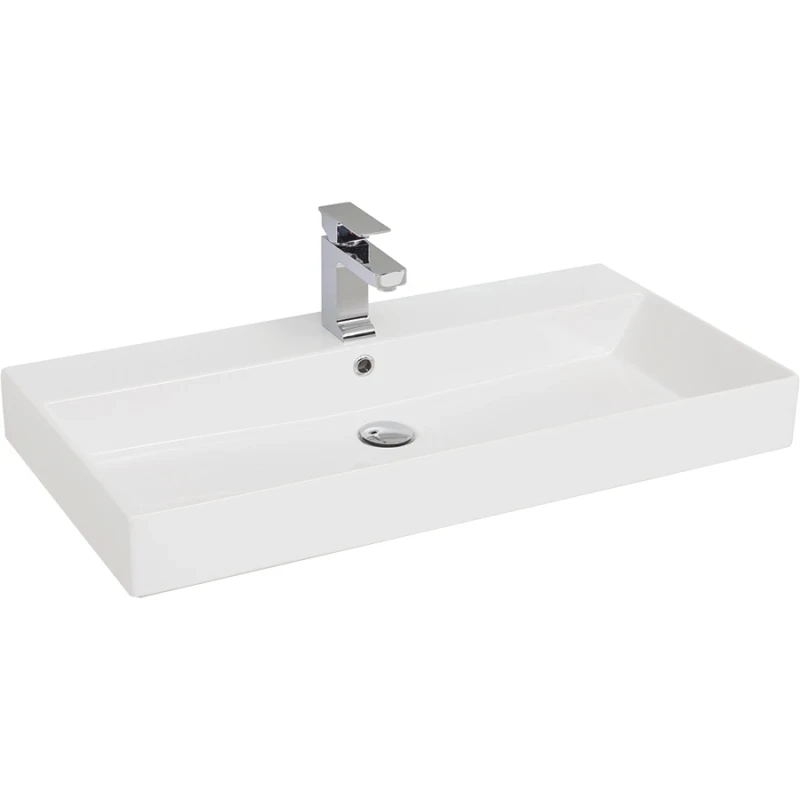 Комплект мебели для ванной Aquanet Йорк 85 203644 подвесной Белый глянец МДФ / ЛДСП