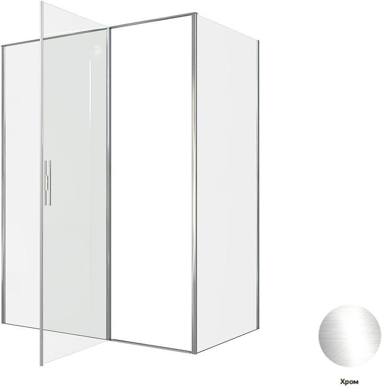 Душевой уголок Allen Brau Priority 160x90 3.31037.00+3.31043.00 цвет профиля Хром стекло прозрачное