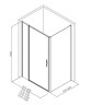 Душевой уголок Allen Brau Priority 160x90 3.31037.00+3.31043.00 цвет профиля Хром стекло прозрачное