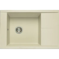 Кухонная мойка Aquaton Делия 78 1A715132DE240 Жемчуг искусственный камень (литьевой мрамор) встраиваемый