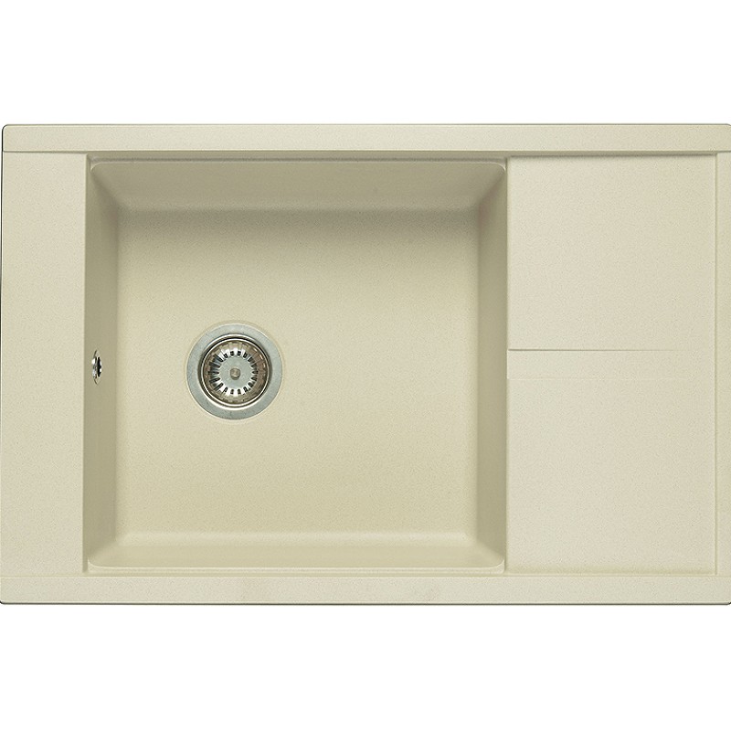 Кухонная мойка Aquaton Делия 78 1A715132DE240 Жемчуг искусственный камень (литьевой мрамор) встраиваемый