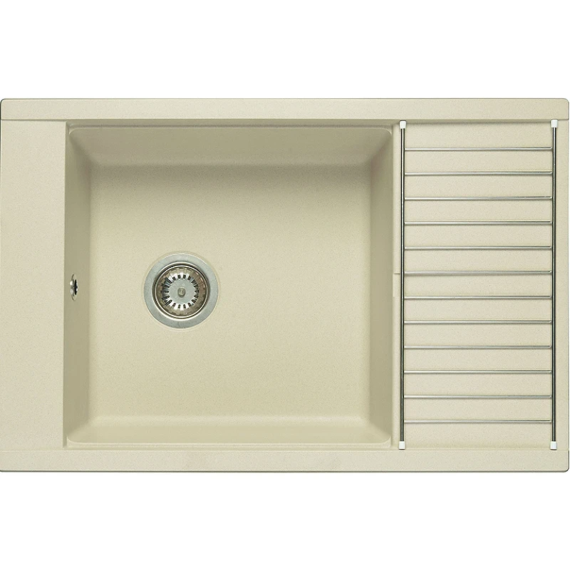 Кухонная мойка Aquaton Делия 78 1A715132DE240 Жемчуг искусственный камень (литьевой мрамор) встраиваемый