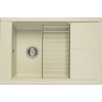 Кухонная мойка Aquaton Делия 78 1A715132DE240 Жемчуг искусственный камень (литьевой мрамор) встраиваемый