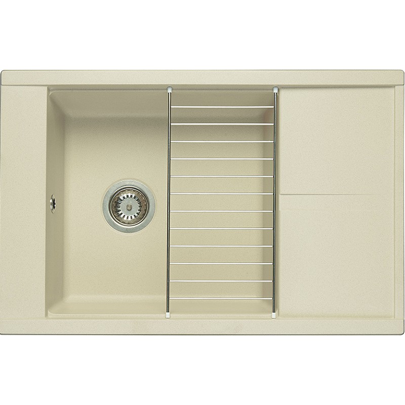 Кухонная мойка Aquaton Делия 78 1A715132DE240 Жемчуг искусственный камень (литьевой мрамор) встраиваемый