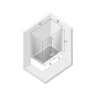 Шторка для ванны New Trendy NEW SOLEO Chrome x100 P-0029/P-0024
