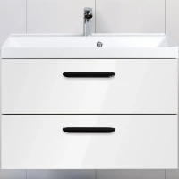 Тумба под раковину BelBagno Aurora 80 AURORA-800-2C-SO-BL подвесная Bianco Lucido МДФ / ЛДСП
